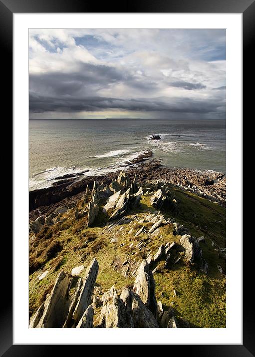 Morte point - North Devon Framed Mounted Print by Pete Hemington