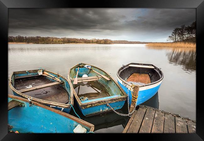 Boats at Filby Broad Framed Print by Stephen Mole