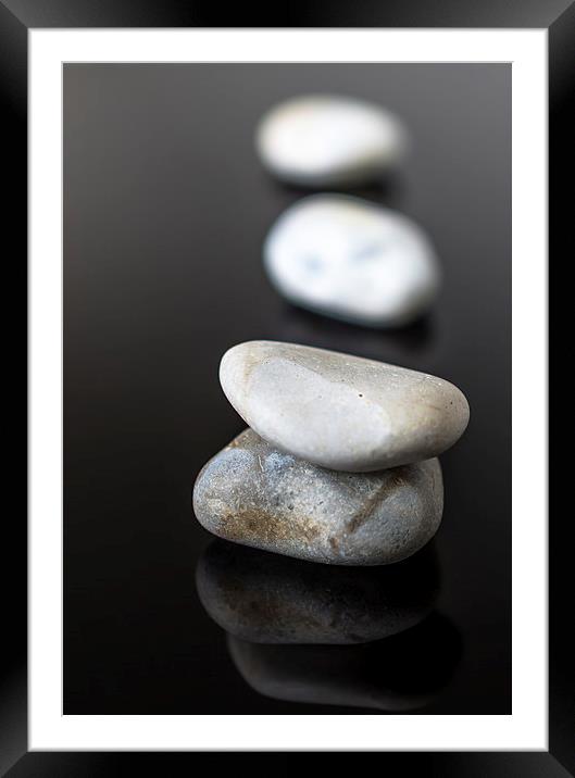 stone reflection Framed Mounted Print by Kat Arul