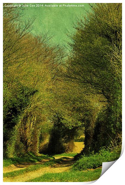 Green Lane Print by Julie Coe