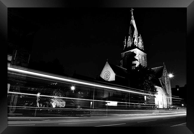 St Barnabas Cathedral nottingham Framed Print by mark lindsay