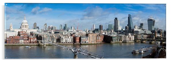 London skyline, St Pauls and the City Acrylic by Gary Eason