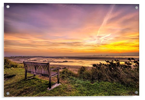 Sunrise on the River Taw Estuary Acrylic by Dave Wilkinson North Devon Ph