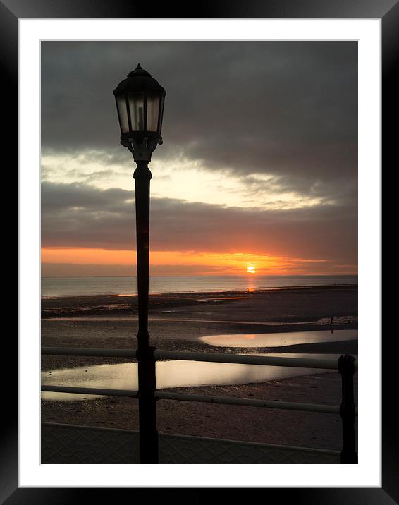 DAYS END WORTHING BEACH Framed Mounted Print by Clive Eariss