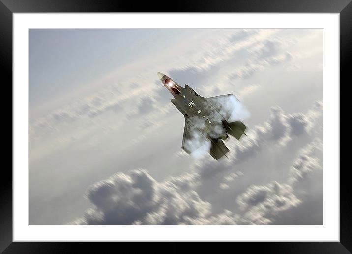 F-35 Climb Framed Mounted Print by J Biggadike