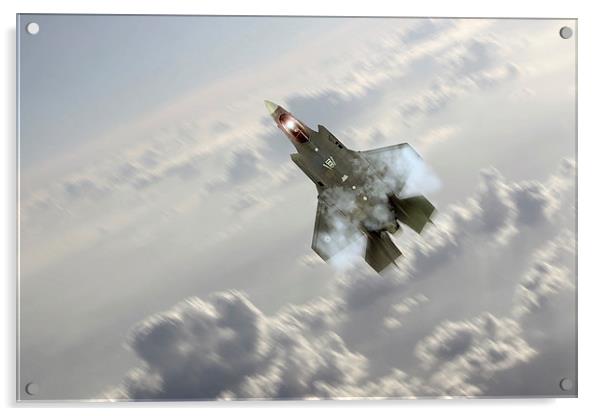 F-35 Climb Acrylic by J Biggadike