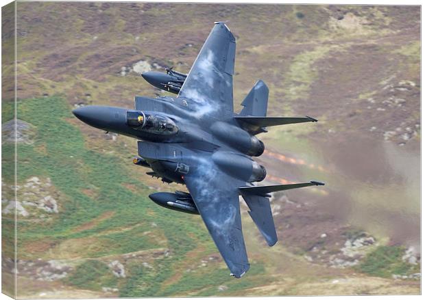 F15 Eagle with Afterburners Canvas Print by Rory Trappe