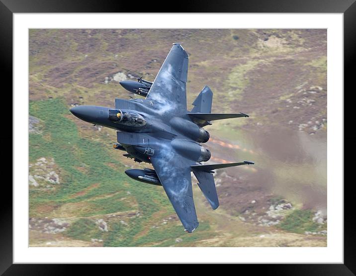 F15 Eagle with Afterburners Framed Mounted Print by Rory Trappe