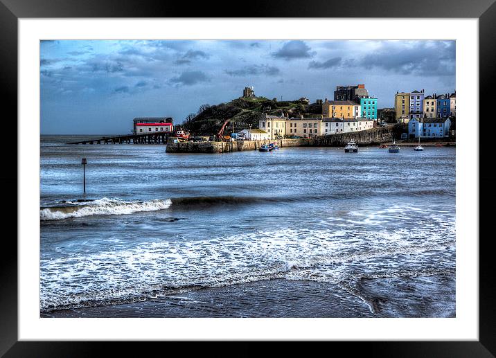 Tenby Harbour Framed Mounted Print by Simon West