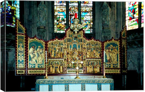 High Altar Lichfield Cathedral England Canvas Print by Carole-Anne Fooks