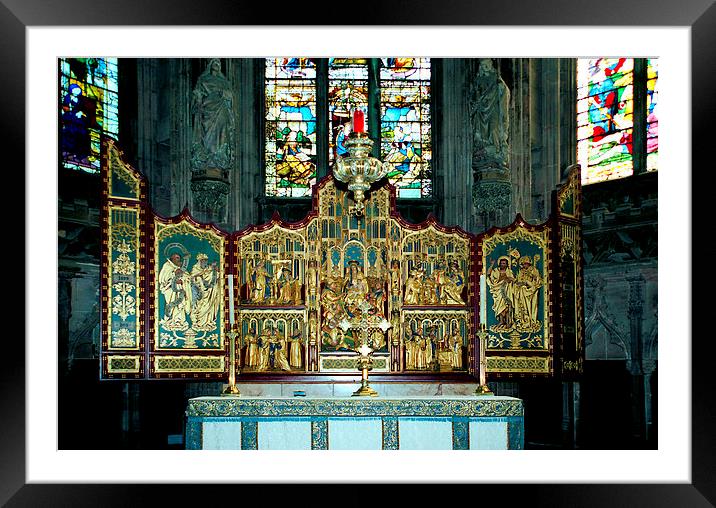 High Altar Lichfield Cathedral England Framed Mounted Print by Carole-Anne Fooks