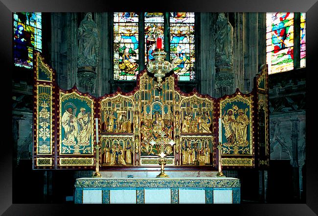 High Altar Lichfield Cathedral England Framed Print by Carole-Anne Fooks