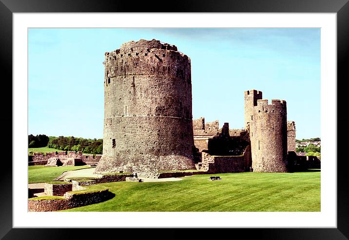 Pembroke Castle Wales Framed Mounted Print by Carole-Anne Fooks