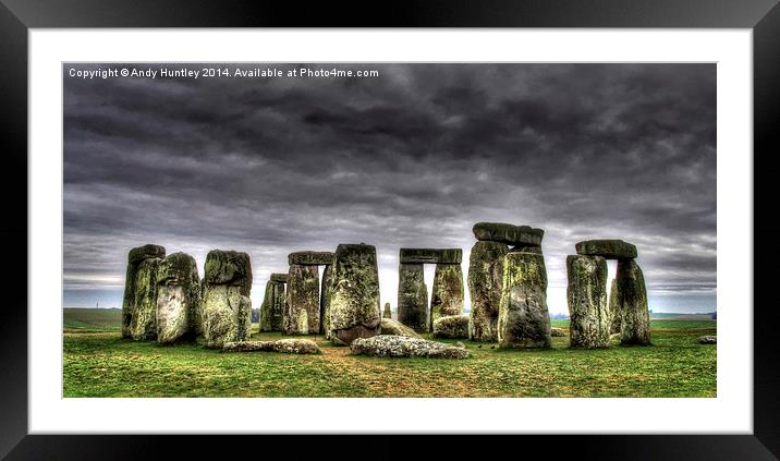 Stonehenge Framed Mounted Print by Andy Huntley