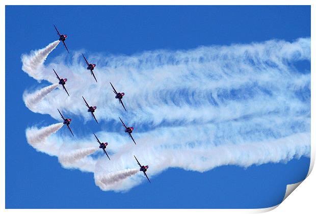 Red Arrows Print by Andy Huntley