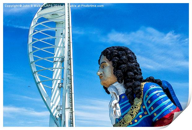 Portsmouth Harbour Print by John B Walker LRPS