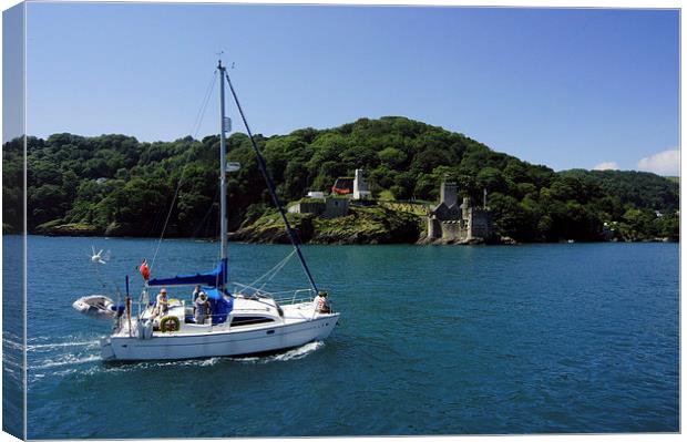 JST2951 Dartmouth Castle Canvas Print by Jim Tampin