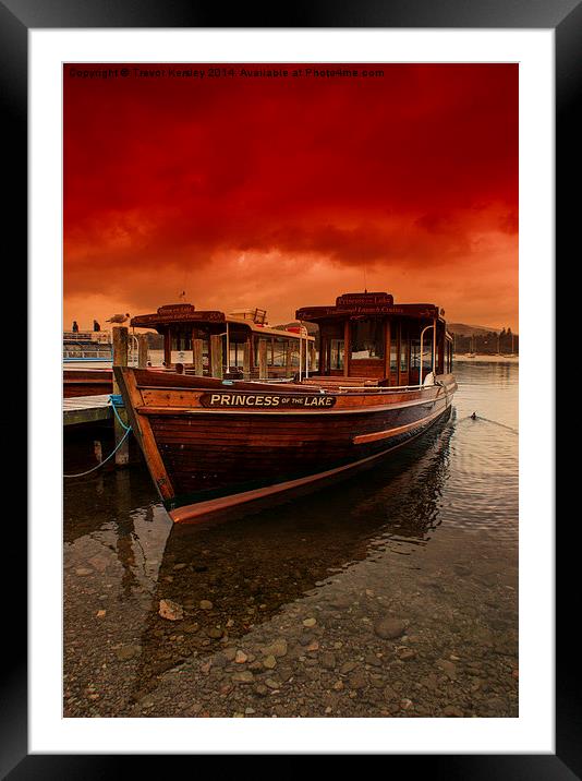 Lake Windermere Boat Framed Mounted Print by Trevor Kersley RIP