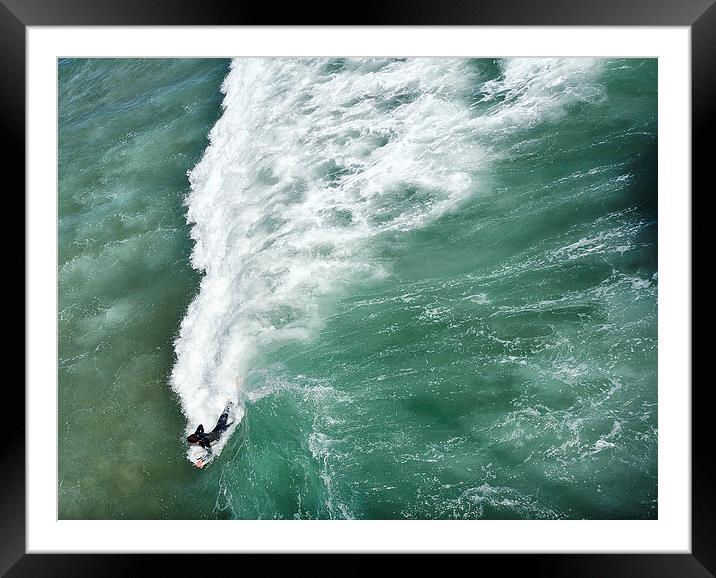 Surf City Huntington Beach USA Framed Mounted Print by Greg Marshall