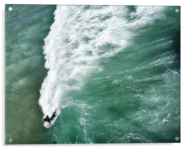 Surf City Huntington Beach USA Acrylic by Greg Marshall