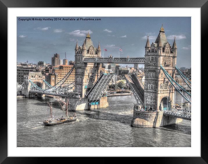 Tower Bridge London Framed Mounted Print by Andy Huntley