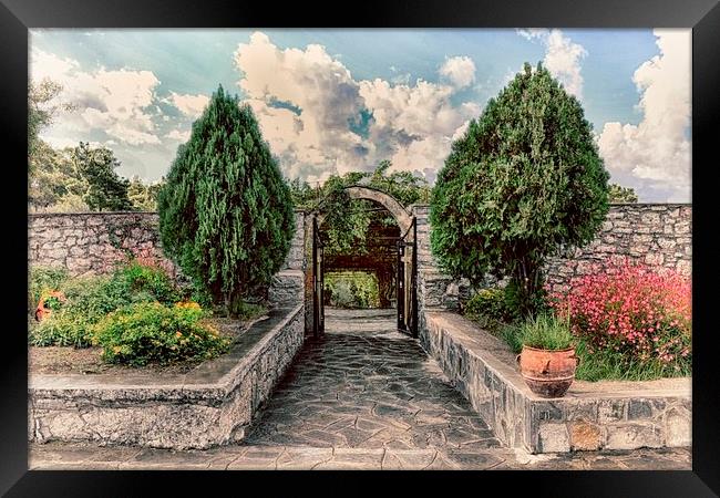 The Garden Gate Framed Print by Angela Wallace