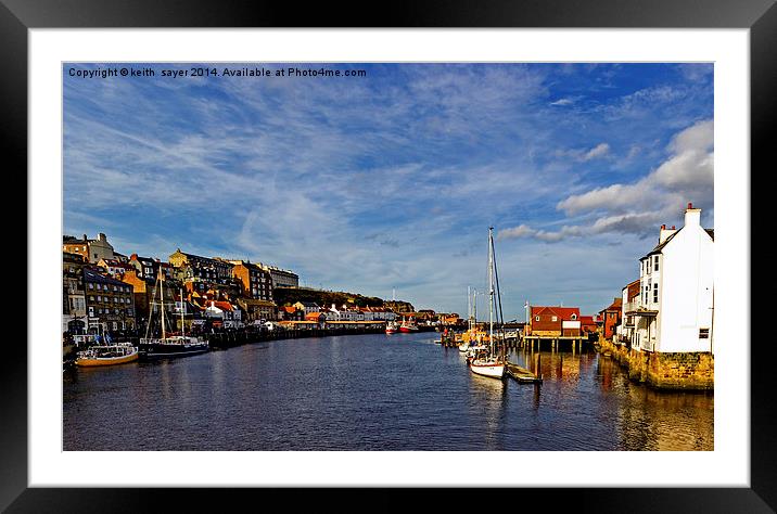 Whitby From The Swing Bridge Framed Mounted Print by keith sayer