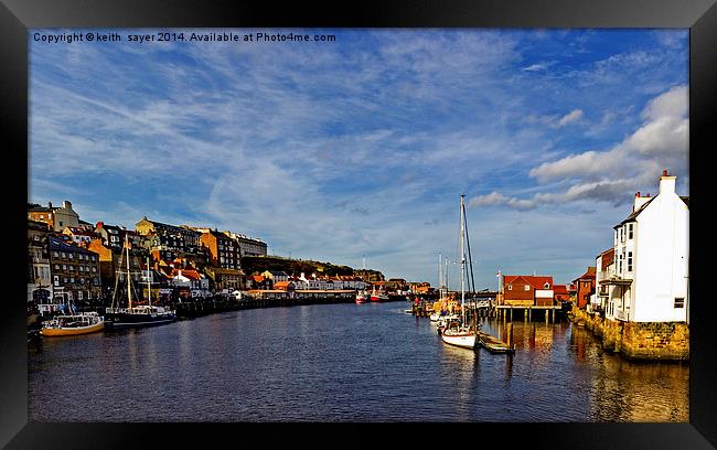Whitby From The Swing Bridge Framed Print by keith sayer
