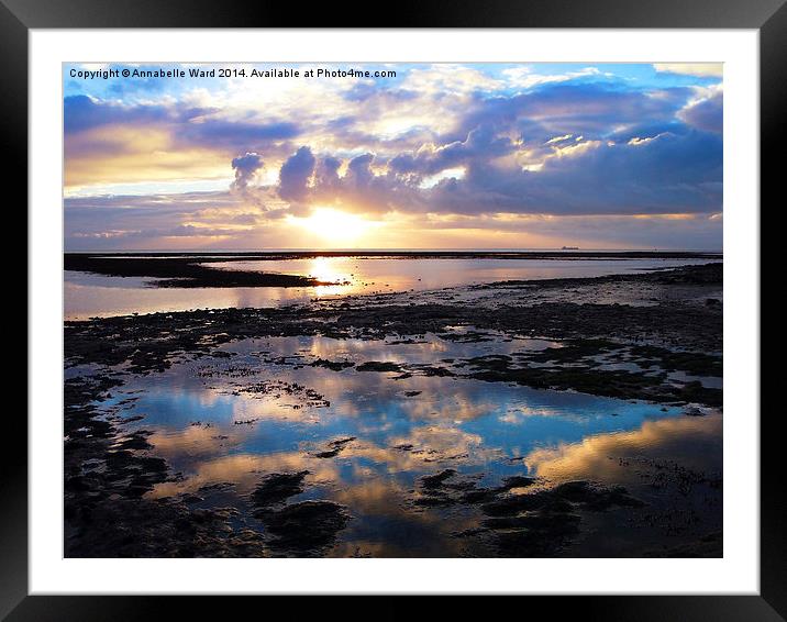 Sea Sunrise Reflection Framed Mounted Print by Annabelle Ward