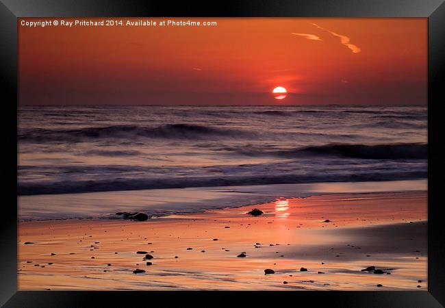 Sunrise at Marsden Bay Framed Print by Ray Pritchard