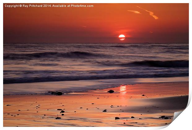 Sunrise at Marsden Bay Print by Ray Pritchard