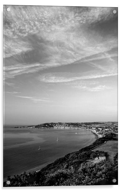 Swanage View in Mono Acrylic by Darren Galpin