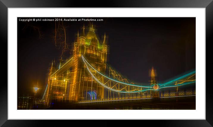 Tower Bridge Framed Mounted Print by Phil Robinson