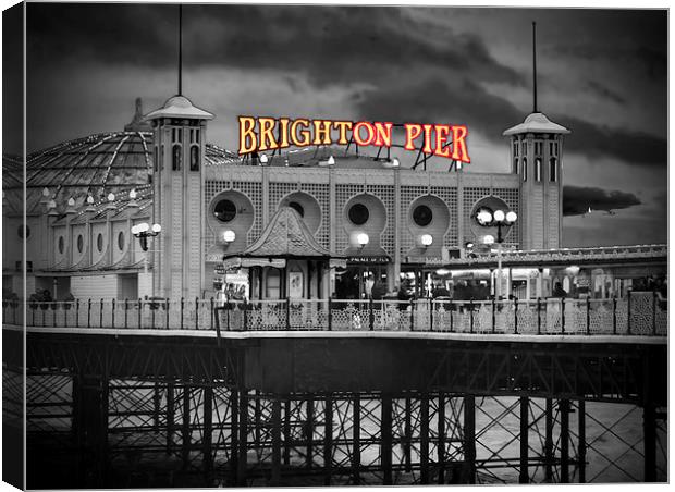 Brighton Pier Sc Canvas Print by Colin Williams Photography