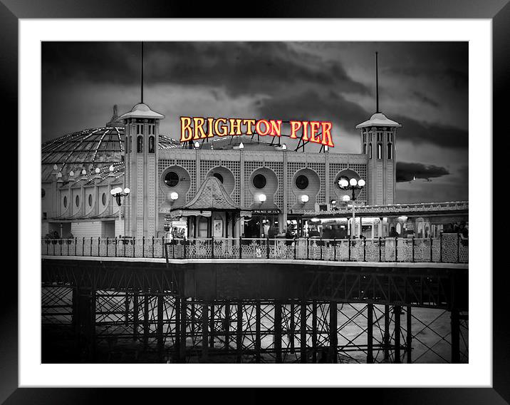 Brighton Pier Sc Framed Mounted Print by Colin Williams Photography