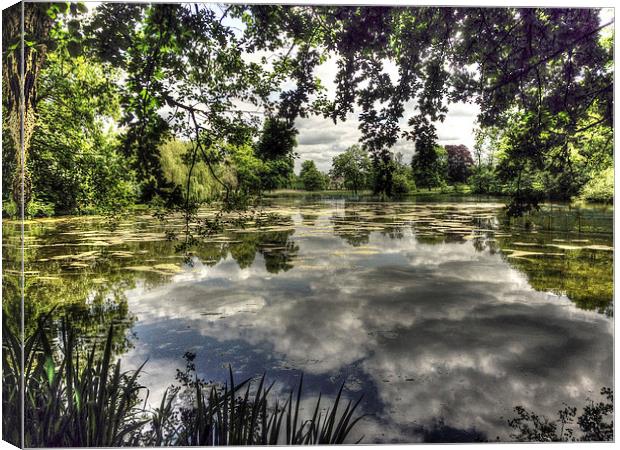 Reigate Priory Lake Canvas Print by Andy Huntley