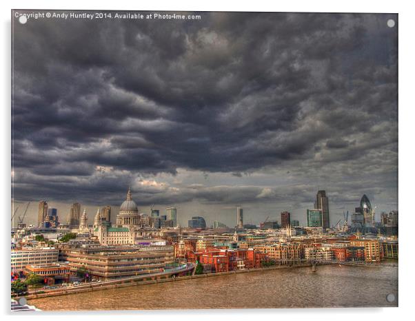 Storm Clouds over London Acrylic by Andy Huntley