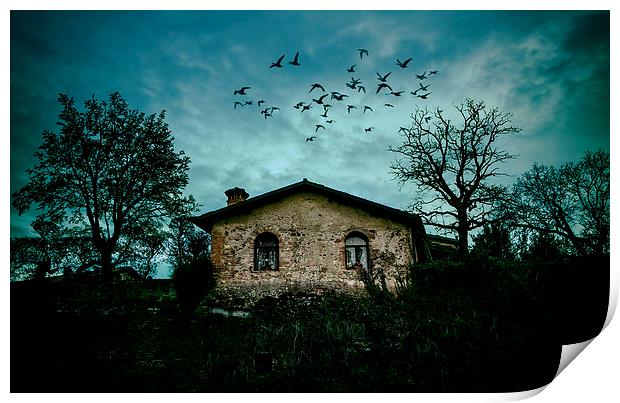 The little house on top Print by Guido Parmiggiani