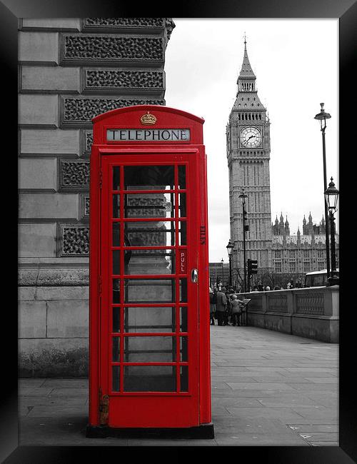 Phone Box in London Framed Print by Andy Huntley
