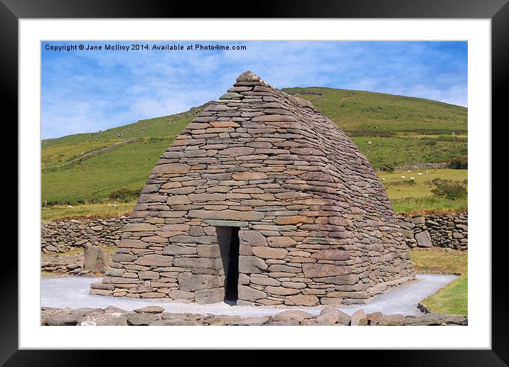 Gallarus Oratory Framed Mounted Print by Jane McIlroy