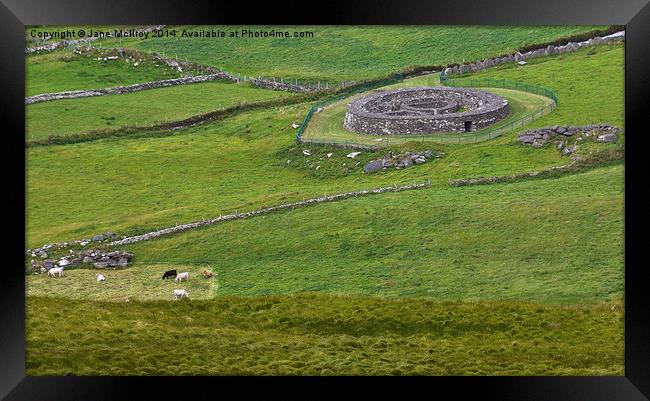 Irish Stone Ring Fort Framed Print by Jane McIlroy