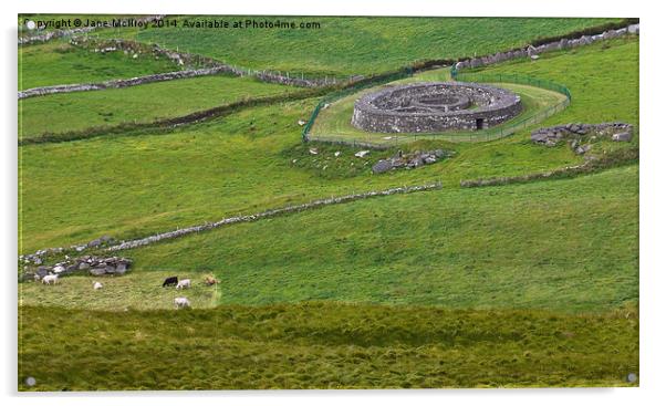 Irish Stone Ring Fort Acrylic by Jane McIlroy