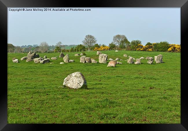 Ballynoe Stone Circle Framed Print by Jane McIlroy