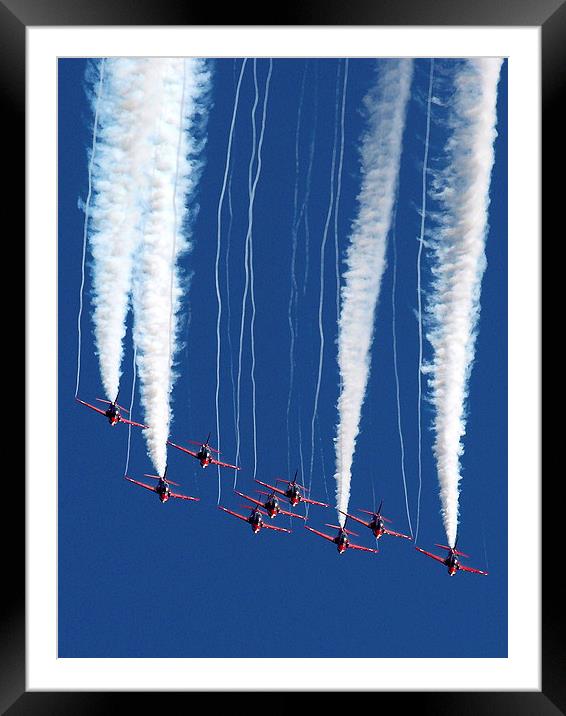 Red Arrows Framed Mounted Print by Andy Huntley