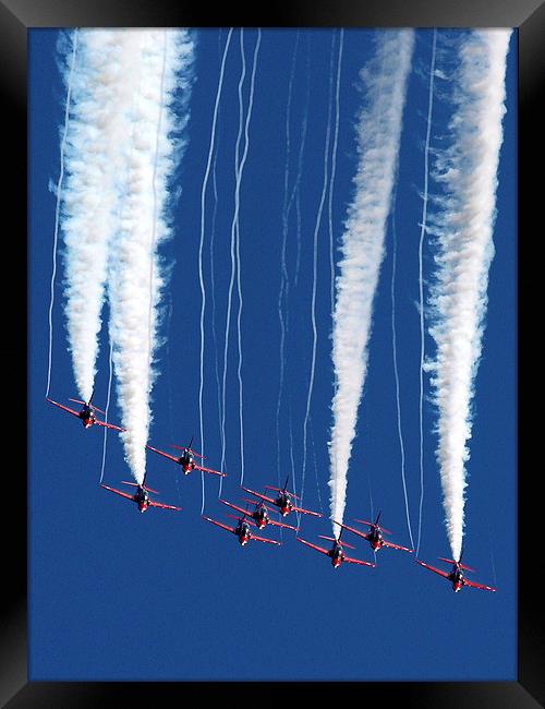 Red Arrows Framed Print by Andy Huntley