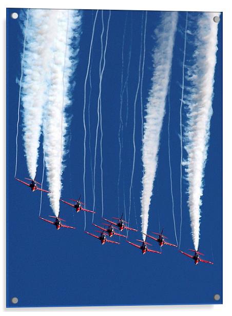 Red Arrows Acrylic by Andy Huntley