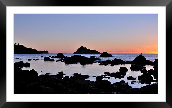Low Tide Sunrise Meadfoot Beach Framed Mounted Print by Rosie Spooner