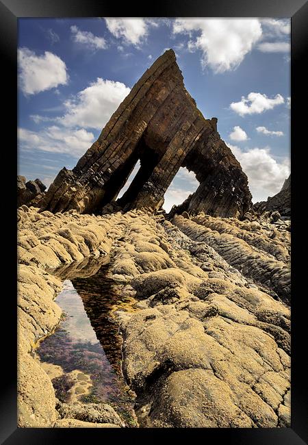 Blackchurch Rock Framed Print by Dave Wilkinson North Devon Ph