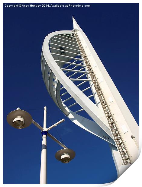 Spinnaker Tower & Lamp post Print by Andy Huntley