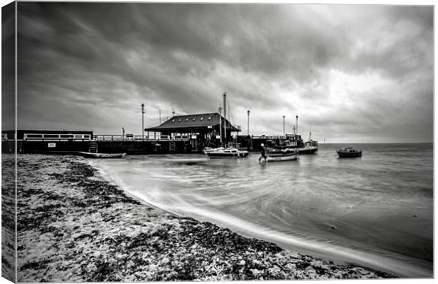 Harbour in mono Canvas Print by Thanet Photos